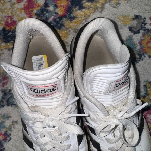 adidas Samba Used Indoor futbol shoe Men's 9 in white and black - Picture 2 of 7